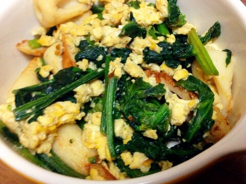 ちくわとほうれん草の卵とじ☆